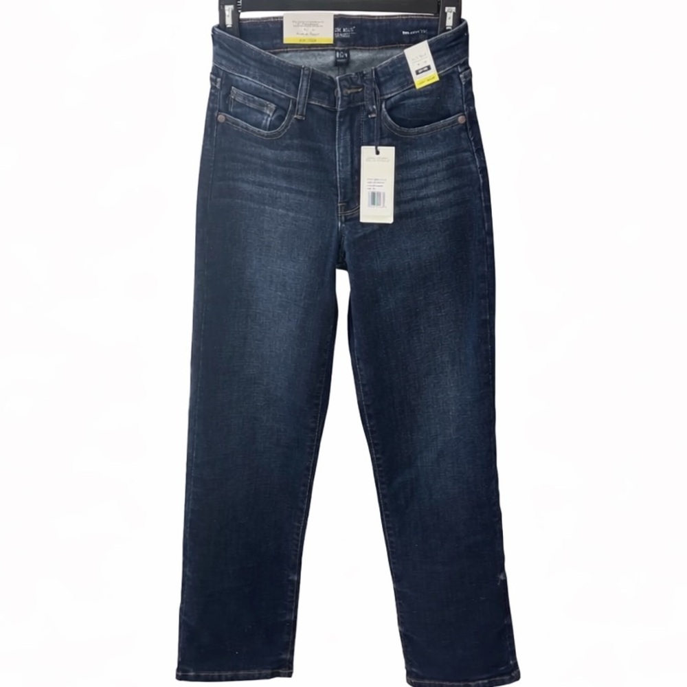 Judy Blue Dark Blue Mid-Rise Straight Leg Jeans